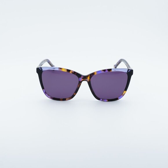 Carolina Herrera CH0052/S 0F0T UR Sunglasses Havana Square Frame, Violet Lenses - Picture 4 of 11